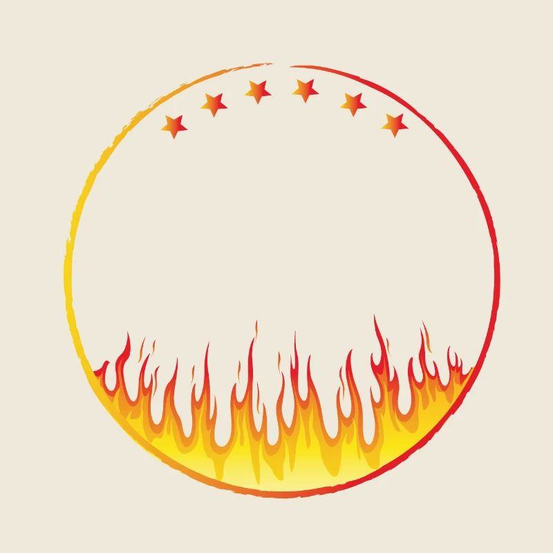 circle on fire with Stars