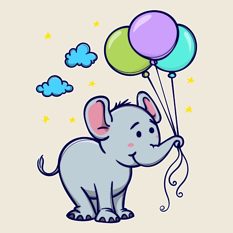 Funny Animal Cool Baby Elephant