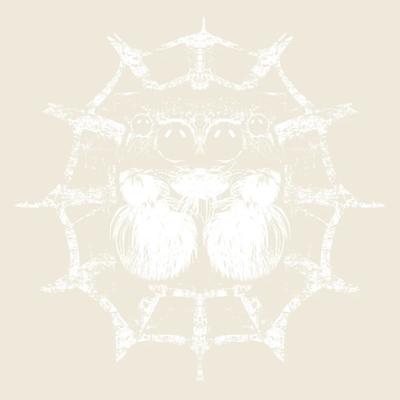 Gruselige Spinne mit coolem Spinnennetz