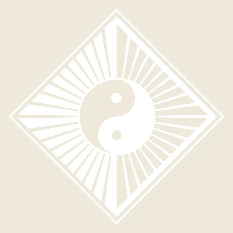 Buddhist Yin Yang Diamond in Modern Style
