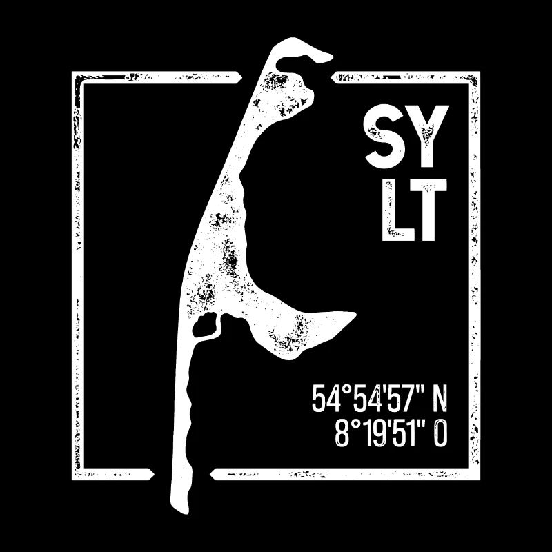 Sylt | Island silhouette stamp design