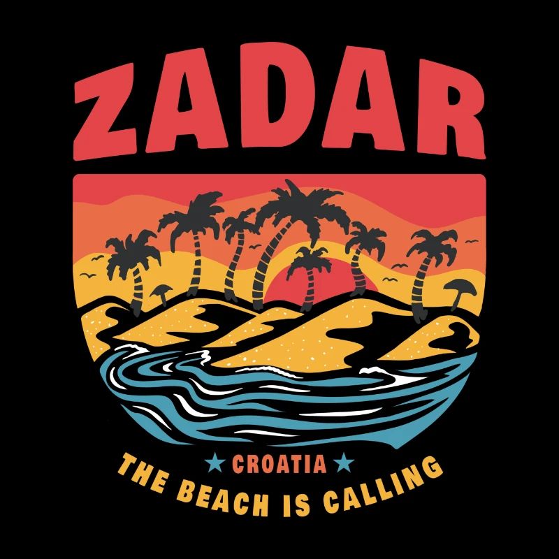 Conception de la plage de Zadar Croatie