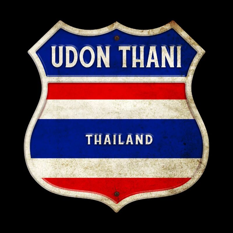 Udon Thani Thailand Wappen Flaggen Design