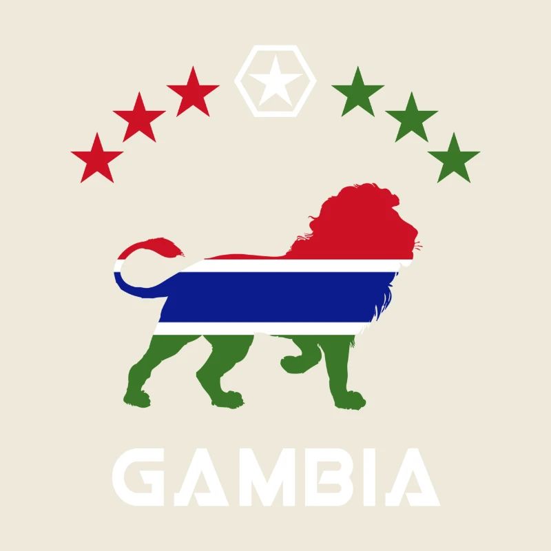 Gambia lion flag design