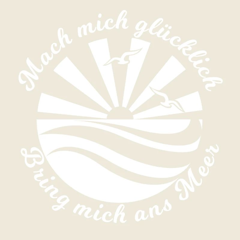 Bring mich ans Meer, lustiger Spruch mit Design
