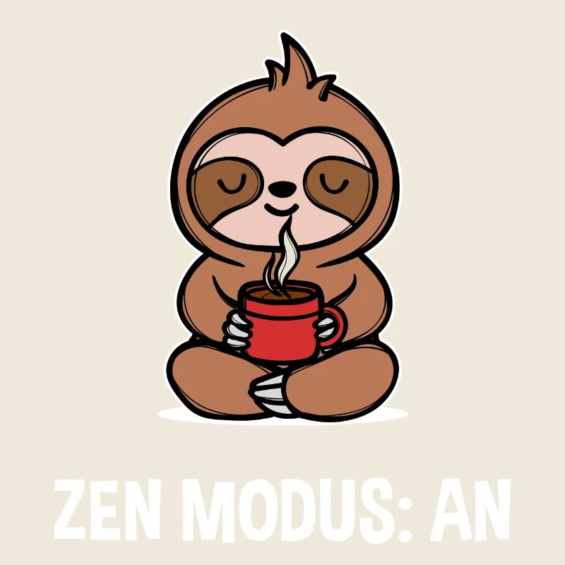 Sloth Saying Caffeine Coffee Coffee Drinker