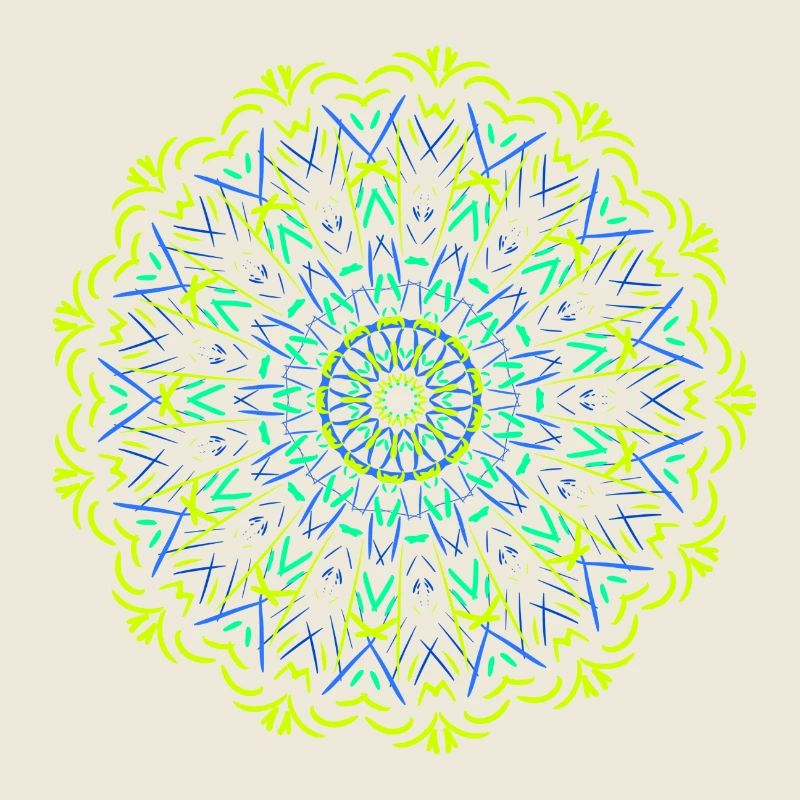 Leuchtendes Mandala Neon Design