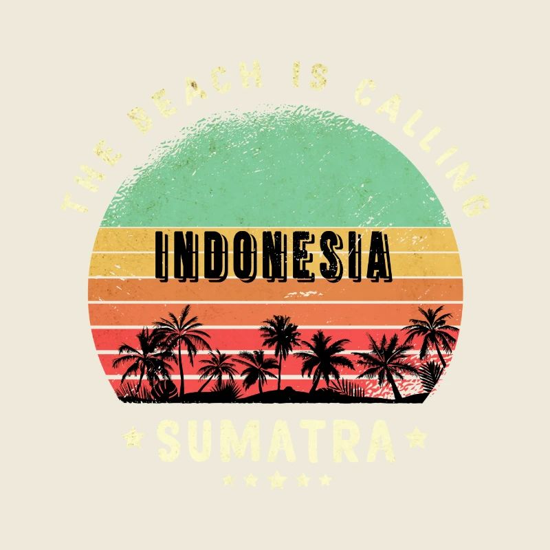 Conception de la plage de Sumatra en Indonésie