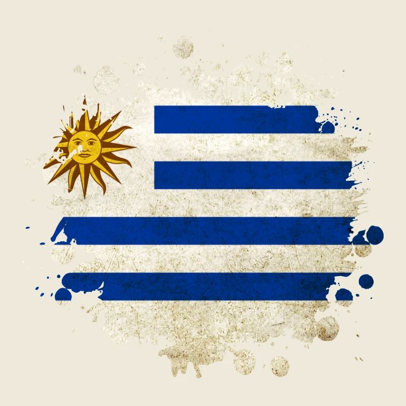 Uruguay Klecks Flaggen Design