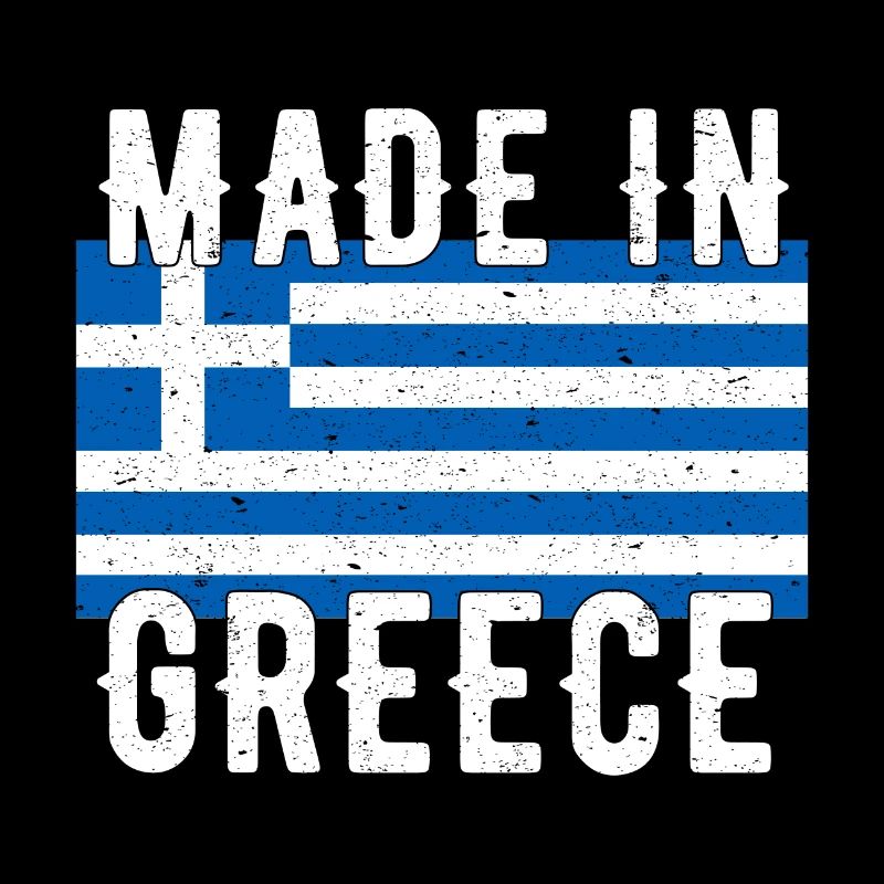 Fabriqué en Grèce Drapeau Grec Rétro Vintage