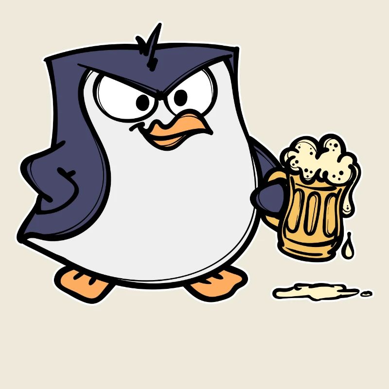 Lustig Pinguin Vogel Zoo Tier Seevogel Bier