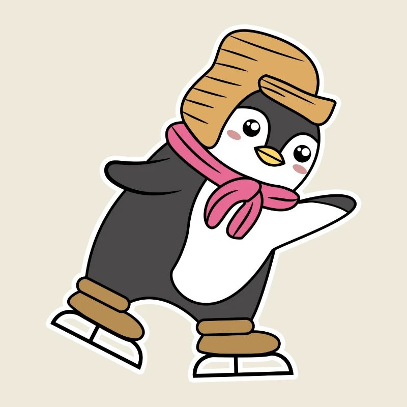 Süß Tier Pinguin Seevogel Antarktis Eislaufen Eis