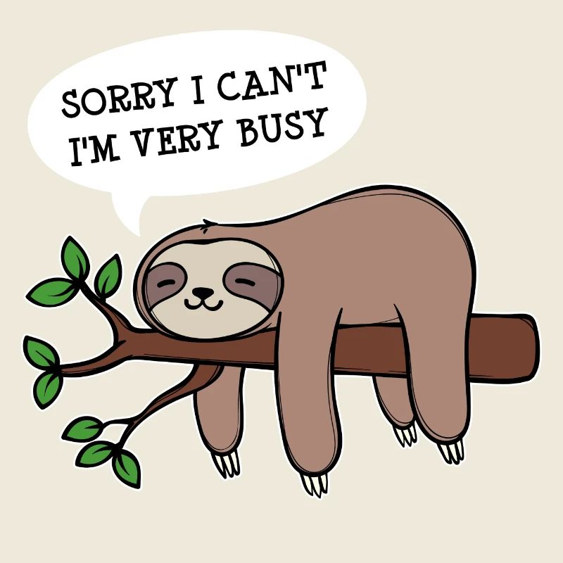 Jungle Animal Lazy Statement Sloth Sleeping