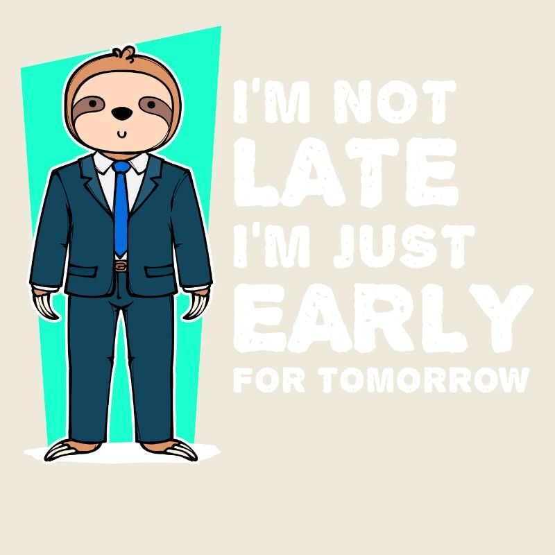 Faultier Säugetier Humorvoll Statement Langsam