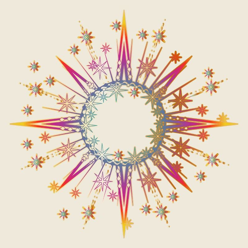 sparkling and shining star as a frame