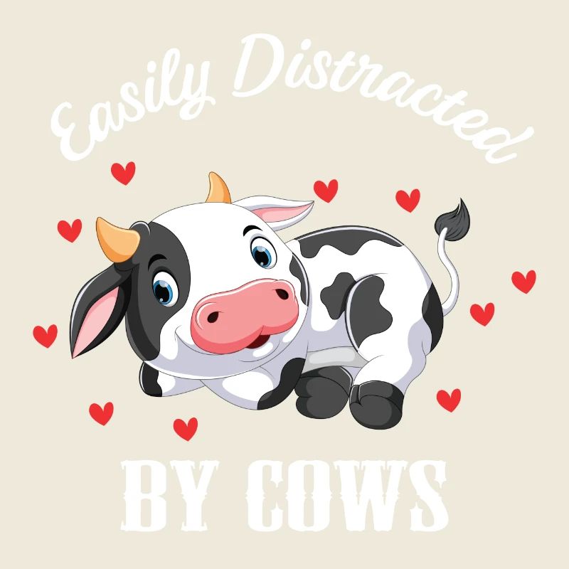 Easiliy Distracted by Cows Cow Farmer Farmer Cattle