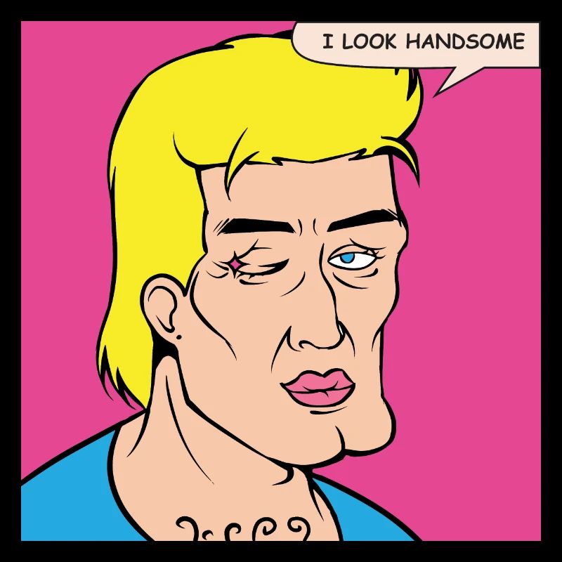 Pop Art self-praise in comic style
