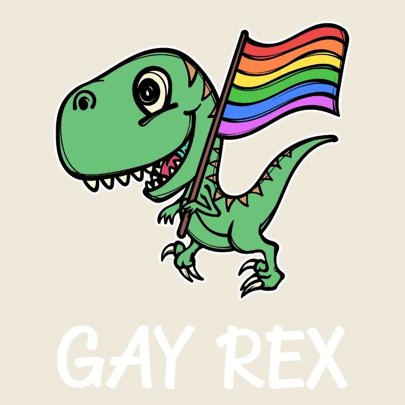Dinosaur Gay Lgbt Rainbow Flag Saying