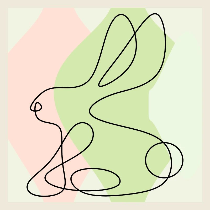 EASTER BUNNY LINE DRAWING