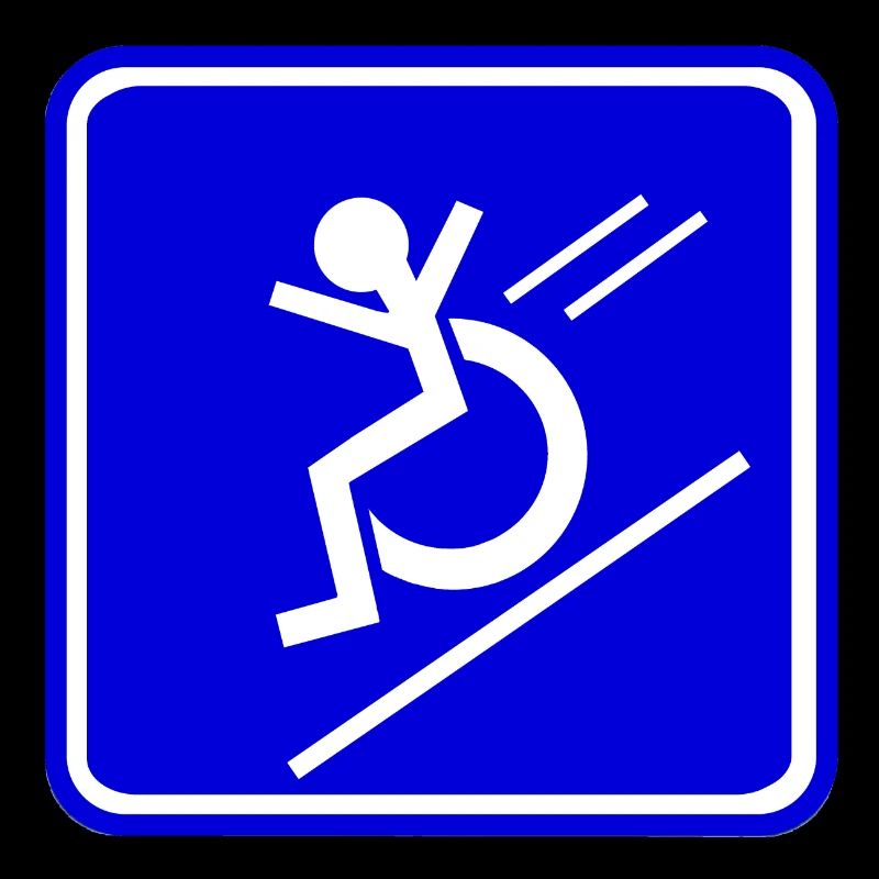 This wheelchair user rolls down quickly *