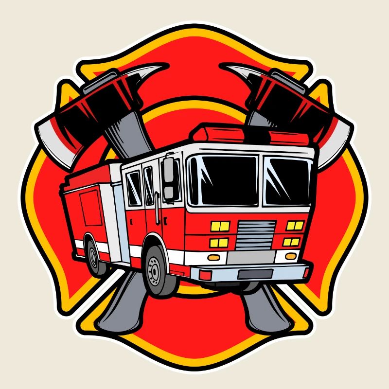 Fire brigade fire engine lifesaver extinguishing work