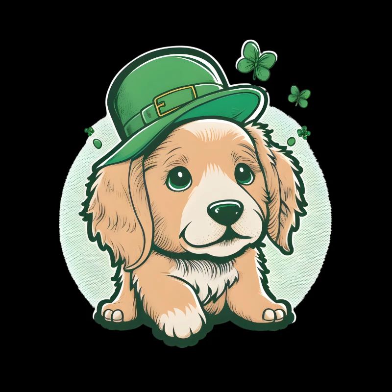 Cartoon Dog St. Patrick's Day