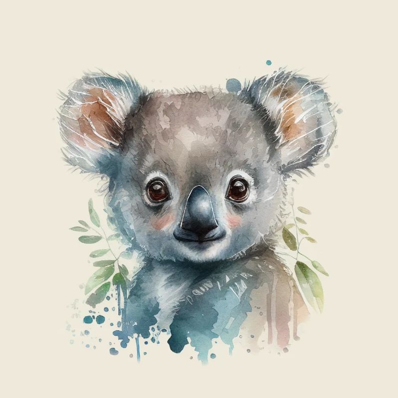 Koala Aquarelle Feuillage