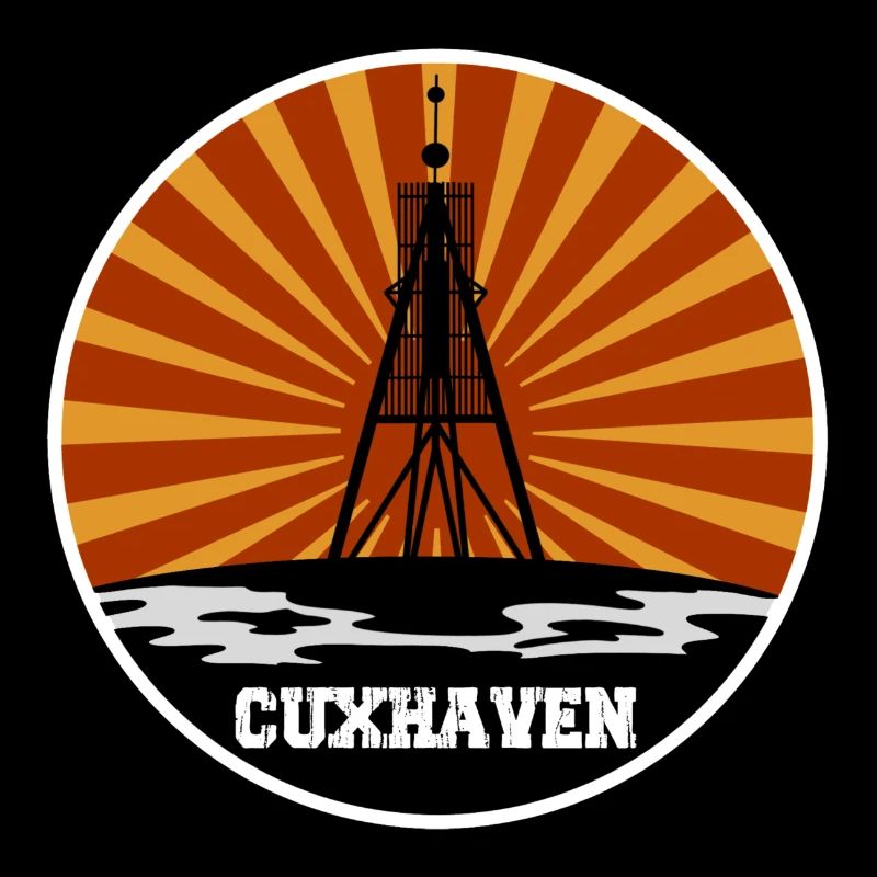 Cuxhaven Retro Skyline
