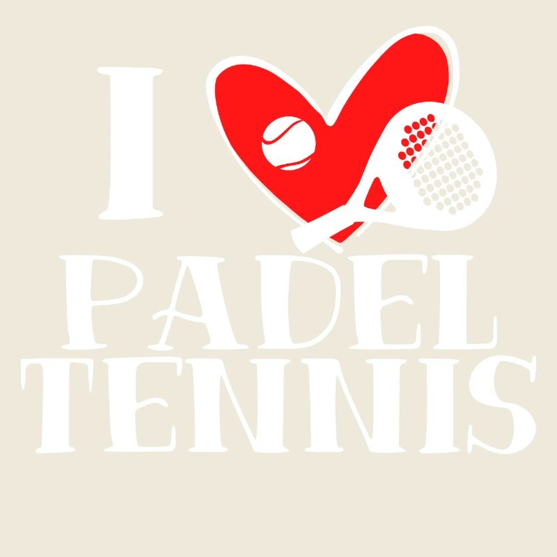 Cœur de joueur J’aime la raquette de déclaration de padel