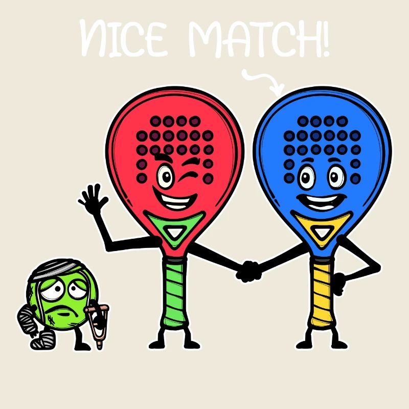 Padel Team Padel Player Ball Statement Raquette