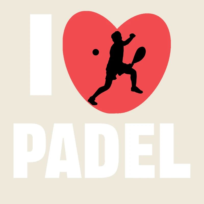 Herz Spieler Training Ich Liebe Padel Statement