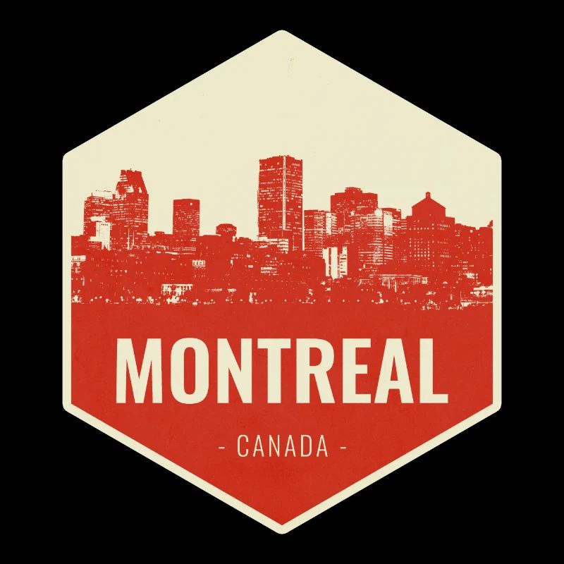 Écusson rétro Montréal Skyline