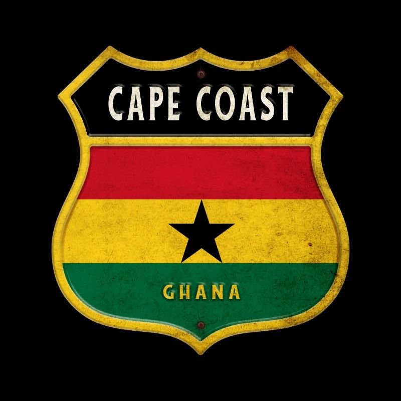 Design du drapeau du Ghana à Cape Coast