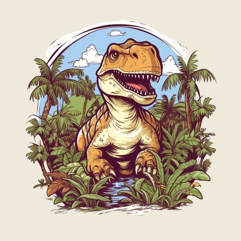 T-Rex Dessin animé Jungle
