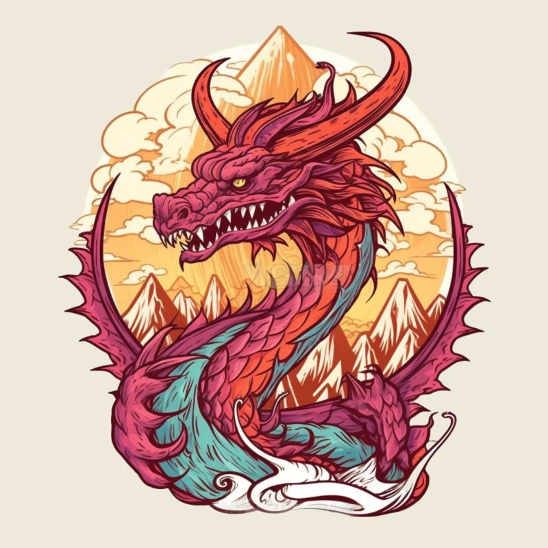 Vulkanischer Drachen Sonnenaufgang