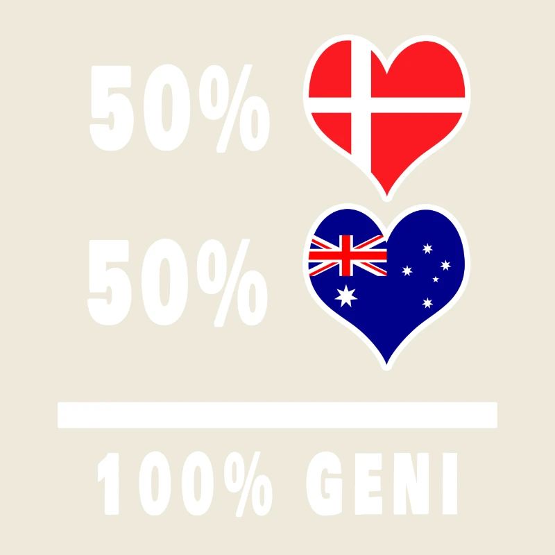 Australie et Danemark 100% drapeau de génie