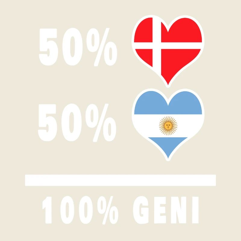 Argentine et Danemark 100% drapeau de génie