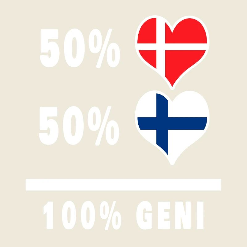 Finlande et Danemark 100% drapeau de génie