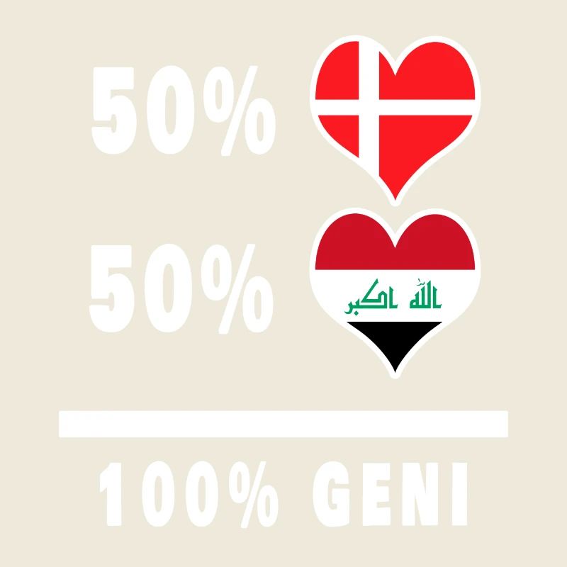 Irak et Danemark 100% drapeau de génie