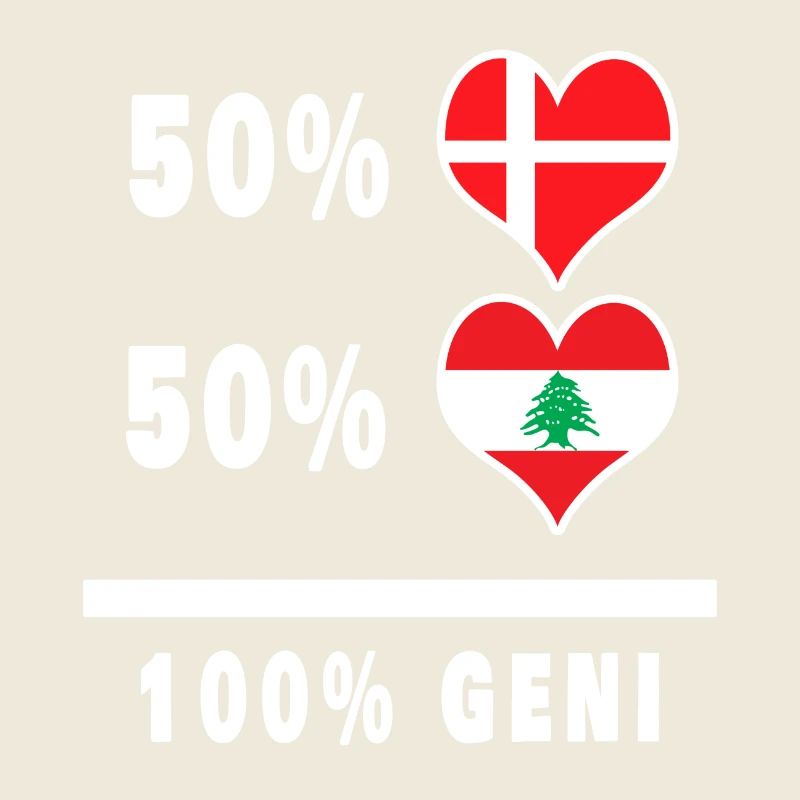 Liban et Danemark 100% drapeau de génie
