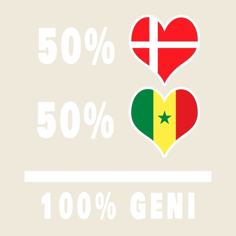 Sénégal et Danemark 100% drapeau de génie