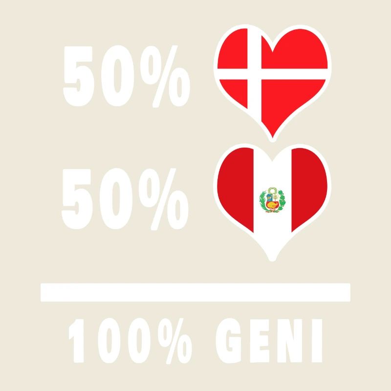 Pérou et Danemark 100% drapeau de génie