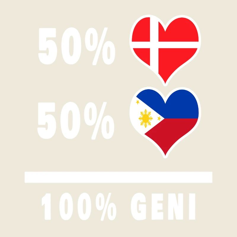 Philippines et Danemark 100% drapeau de génie