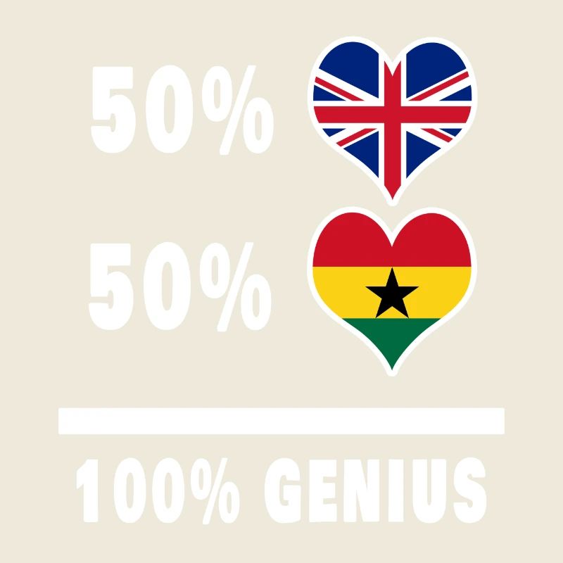 Ghana and Great Britain 100% Genius Flag