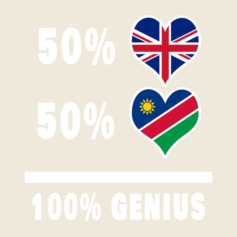 Namibia and Great Britain 100% Genius Flag