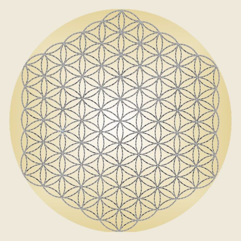 Blume des Lebens Silber - 5. Dimension - Mandala