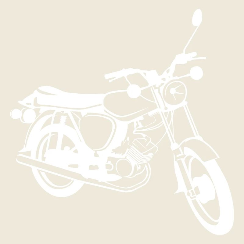 Simson S51 Moped Legend Illustration Motorcycle GDR