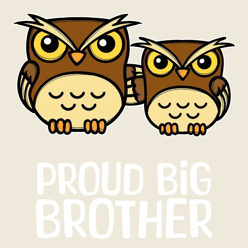 Fier Big Brother Owl Déclaration Frères et sœurs