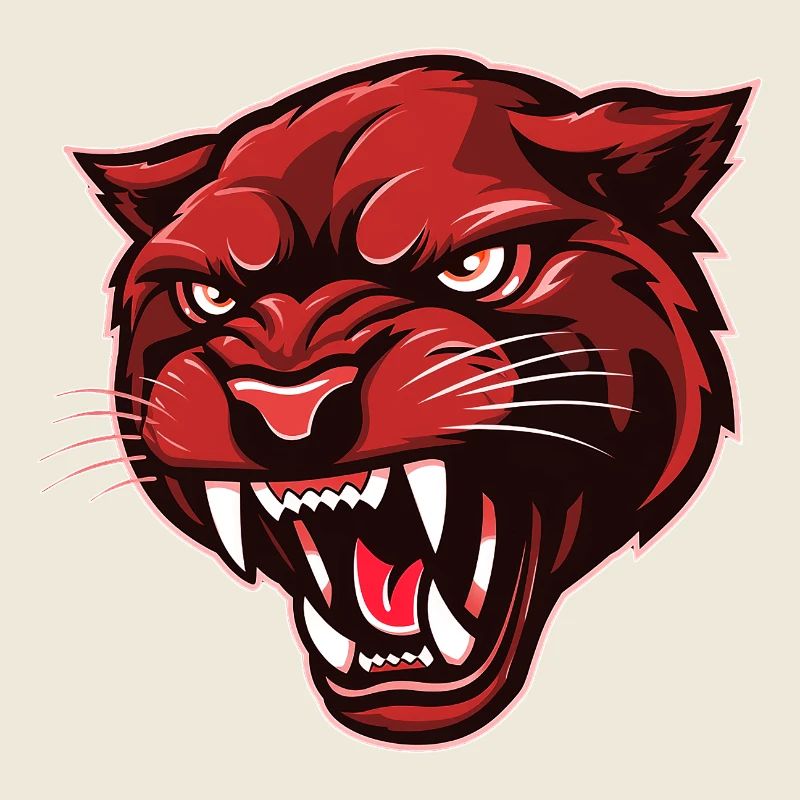 Panther Head Red
