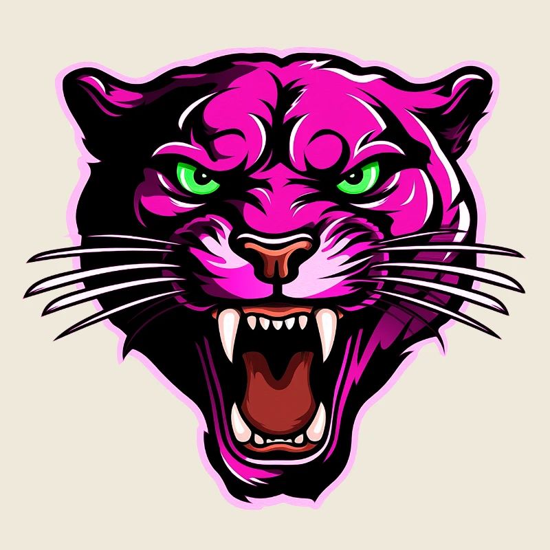 Panther Head Pink